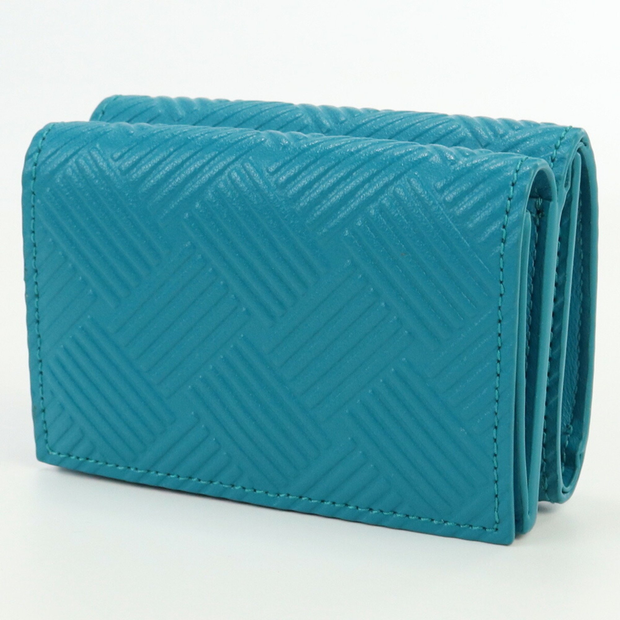 Bottega Venetabottegaveneta Tri-Fold Debossed Intrecciato Wallet Leather Unisex